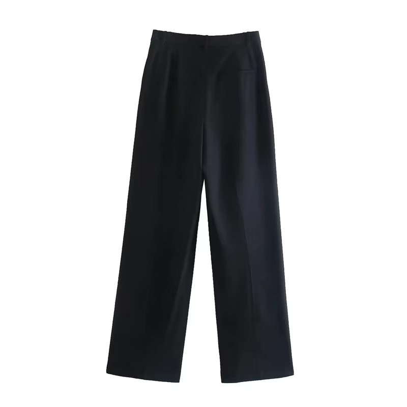 Savro-High Waist Baggy office Pants