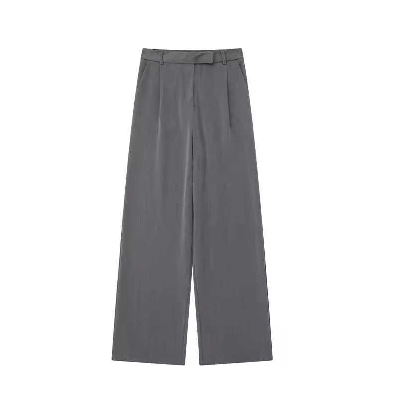 Savro-High Waist Baggy office Pants