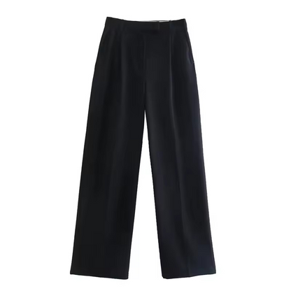 Savro-High Waist Baggy office Pants