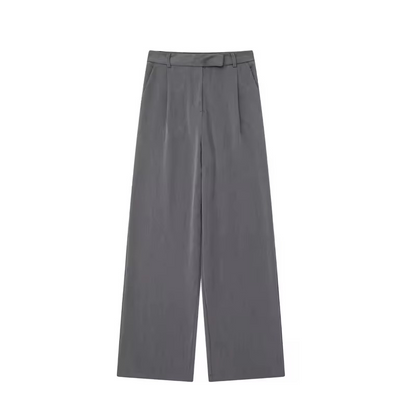 Savro-High Waist Baggy office Pants