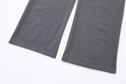 Savro-High Waist Baggy office Pants